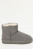 FatFace Grey Maeve Suede Slipper Boots