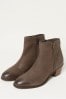 FatFace Brown Betsy Zip Detail Ankle Boots