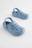 Hellblau - Clogs-Slipper mit Futter aus Fellimitat