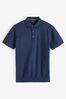 Marineblau - Schmale Passform - Strick-Polo-Shirt in schmaler Passform