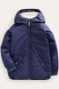 Boden Blue Sherpa Lined Anorak Coat