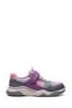 Clarks Purple Combi Feather Jump Kids Trainers