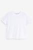 White Short Sleeve Crew Neck T-Shirt, Regular