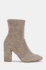 Novo Natural Wide Fit Kellan Block Heel Sock Ankle Boots