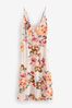 Floral Frill Midi Summer Dress