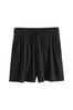 Black Elasticated Waist Jersey Shorts