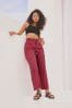 Rose Pink Textured Beach Trousers