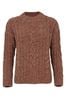 Celtic & Co. Donegal Cable Crew Brown Jumper