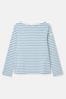 Joules New Harbour Cream & Blue Striped Boat Neck Breton Top