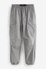 Grey Parachute Relaxed Cargo Trousers