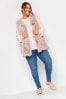 Yours Curve Pink Plush Faux Fur Gilet With Toggles