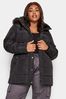 Yours Curve Black Puffa Short Jacket