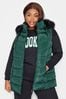 Yours Curve Green Short Padded Gilet