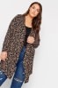 Yours Curve Brown Waterfall Cardigan