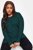 Yours Curve Green Essential Jumper