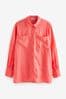 Coral Pink 100% Linen Long Sleeve givenchy Shirt