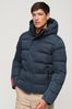 Superdry Gesteppte Sportjacke aus Mikrofaser mit Kapuze