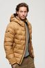 Superdry Brown Short Quilted Puffer Jacket