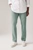 Pale Green Slim Fit Stretch Chinos Trousers, Slim Fit