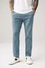 Blue Slim Fit Stretch Chinos Trousers