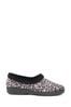 Pavers Grey Leopard Print Casual Slippers