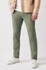 Sage Green Slim Fit Stretch Chinos Trousers, Slim Fit