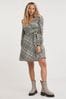 Simply Be Check Textured Wrap Dress