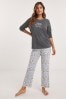 Simply Be Grey Fairisle Pyjama Set