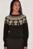 Monsoon Black Fairisle Pattern Jumper