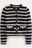 Boden Blue Holly Cropped Knitted Jacket