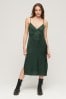 Superdry Green Satin Cami Midi Dress