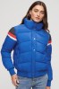 Superdry Blue Retro Panel Short Puffer Jacket