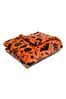 Bedlam Orange Teddy Boo Plush Fleece Throw