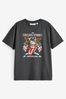 Grey License Rolling Stones Band Graphic Short Sleeve T-Shirt