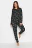 Long Tall Sally Winter Conversational Pyjama-Set mit langen Ärmeln und Bündchen