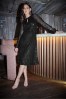 Long Tall Sally Kleid mit Pailletten und Schlüssellochausschnitt