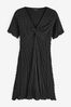 Black Textured Mini Dress