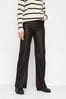 Long Tall Sally Black Coated Wide Leg Jeans