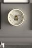Jones Clocks Linen White Bee Wall Clock