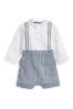 Mamas & Papas Blue Striped Mock Romper