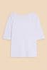 White Stuff Sydney T-Shirt mit U-Boot-Ausschnitt