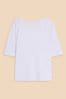 White Stuff Off White Boat Neck Sydney T-Shirt