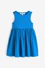 Boden Blue Appliqué Back Dress