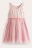 Boden Pink Jersey Tulle Mix Dress