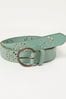 FatFace Green Floral Laser Cut Belt