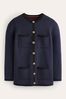 Boden Blue Holly Longline Knitted Jacket