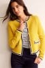 Boden Yellow Holly Cropped Knitted Cardigan