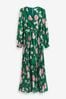Phase Eight Green Petite Rosa Floral Pleat Maxi Dress