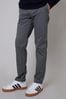 Threadbare Grey Cotton Regular Fit Chino Trousers with Stretch