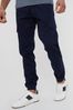 Threadbare Blue Cotton Jogger Style Cargo Trousers With Stretch